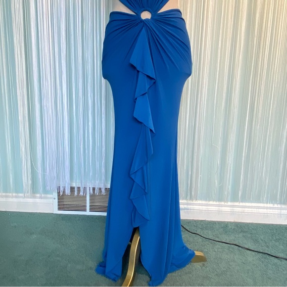 Rare Blue Cut Out Open Back Maxi Dress - Picture 12 of 16